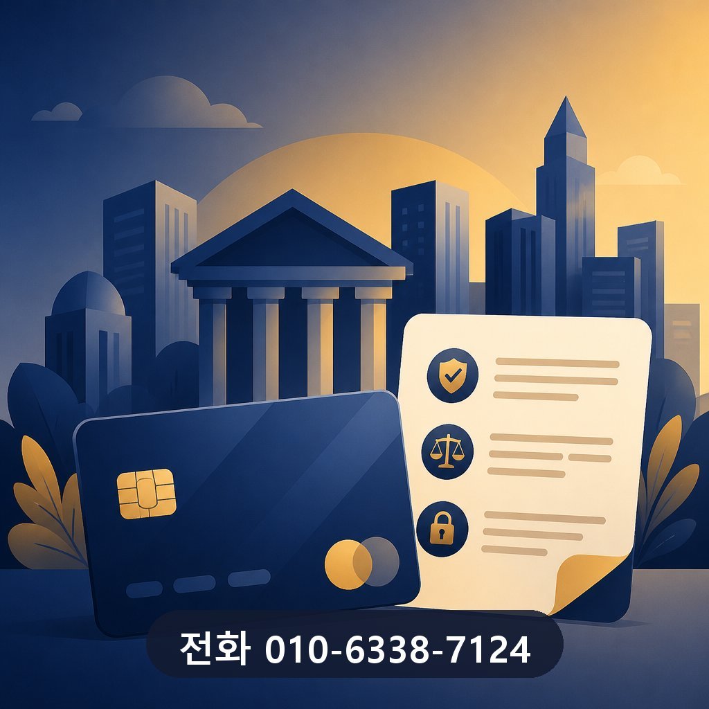 카드깡 서비스 카드사 약관 확인 이미지 · 문의 010-6338-7124