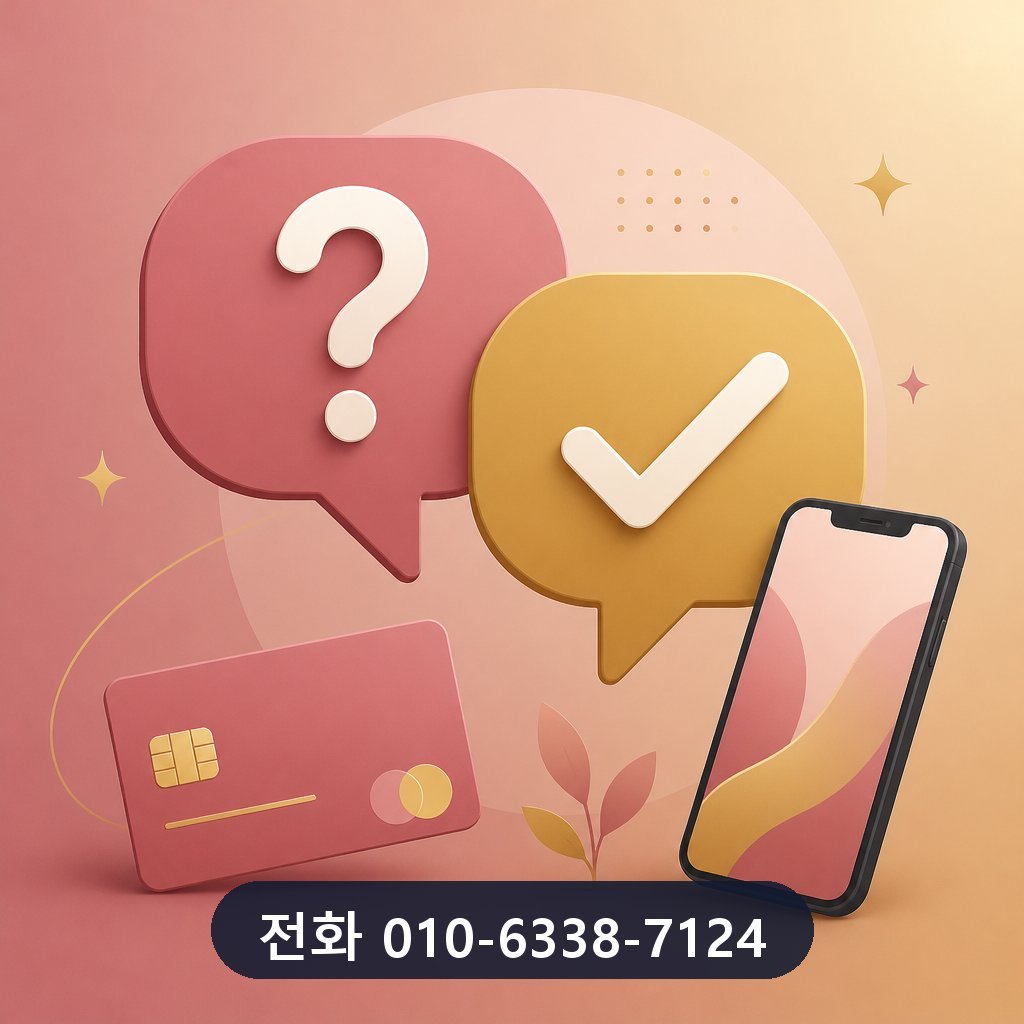 카드깡 서비스 자주 묻는 질문 이미지 · 문의 010-6338-7124