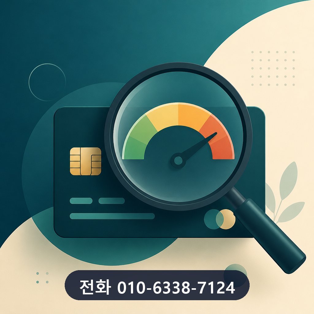 카드깡 서비스 한도 확인 이미지 · 문의 010-6338-7124